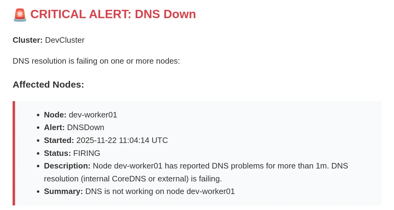 Monitoring DNS Issues in Kubernetes with Node Problem Detector
